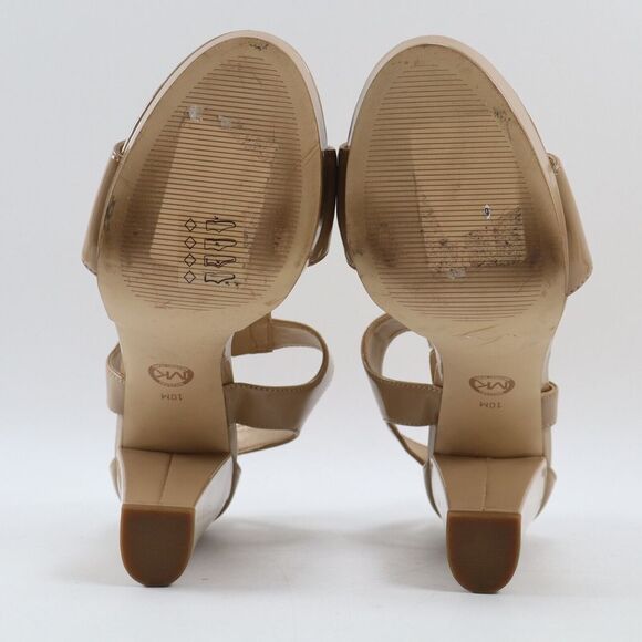 🔥Michael Michael Kors Berkley T-Strap Platform Leather Sandals, Nude 10M US🔥 - Picture 7 of 12